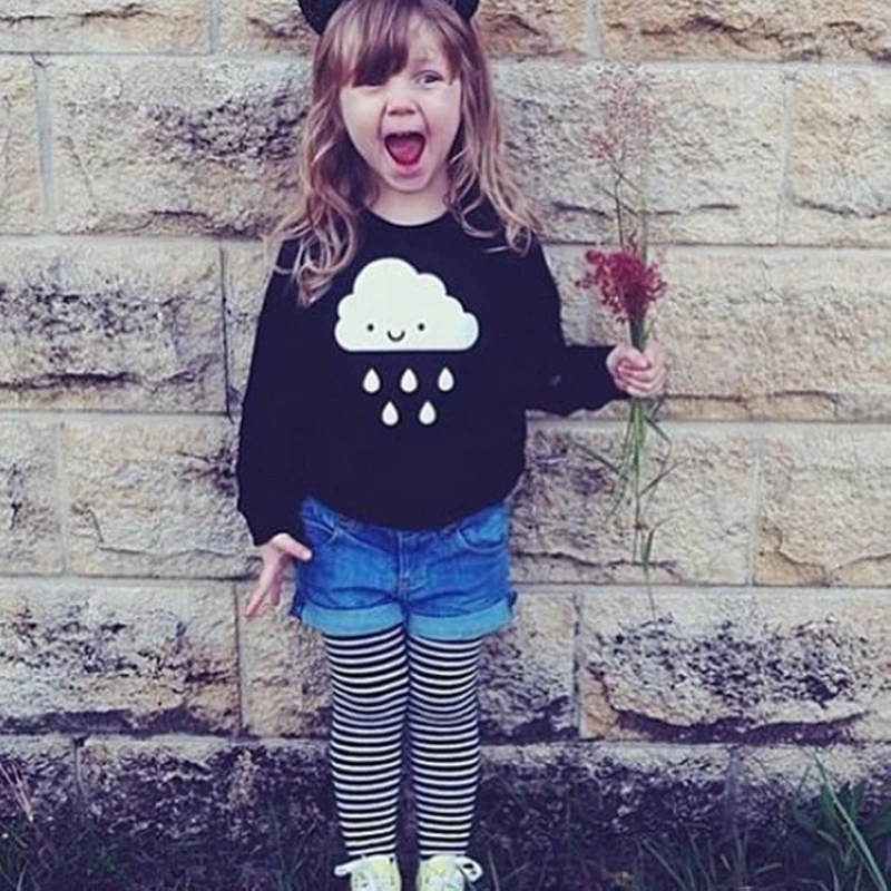 baby clouds pullover knitted sweater kid cotton shirt 2016 Spring new