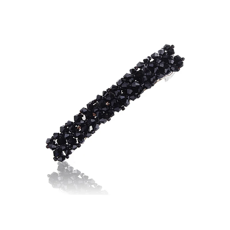 

6 Colors Full Crystal Beads Fashion Hair Clips Barrettes Women