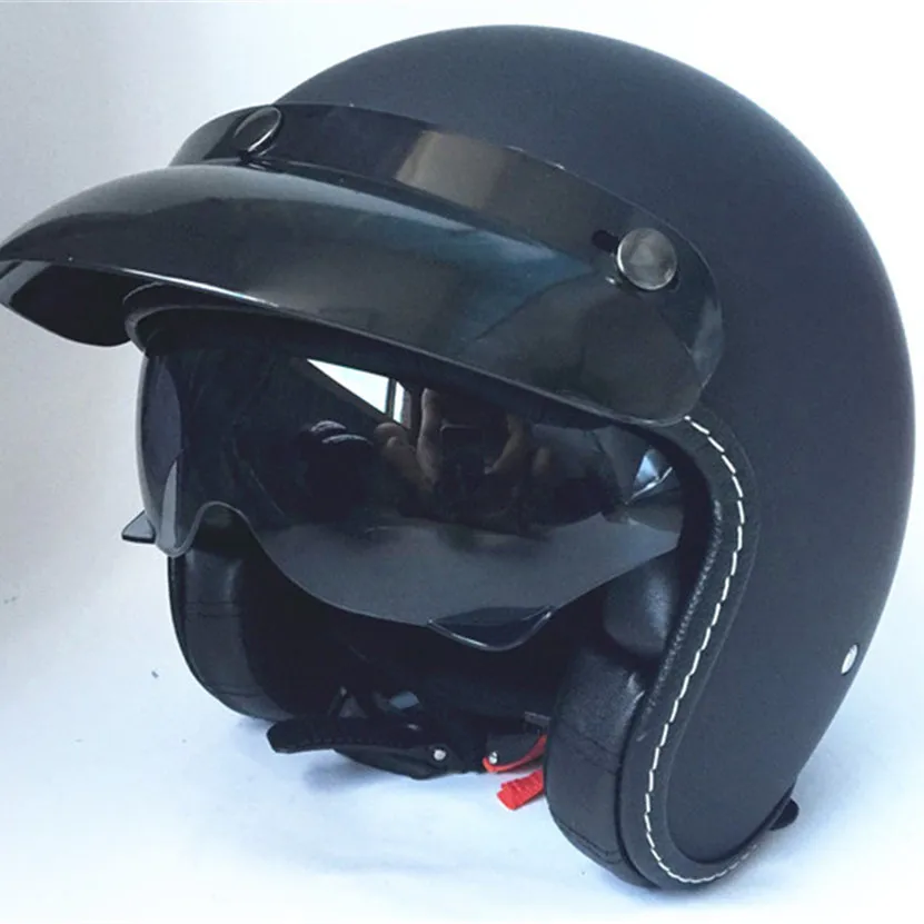 

HOT SELL 3/4 Open Face Harley Retro Half Face Motorcycle Helmet Inner Sun Visor