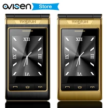 Fsmart TKEXUN G10 роскошный флип-телефон, 3,0 дюймов, сенсорный экран, двойной дисплей, две sim-карты, русская клавиатура, мобильный телефон