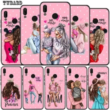 Модный супер мама папа девочка мальчик ребенок чехол для телефона для huawei P20 Lite Pro P30 Lite Pro P8Lite P9Lite P Smart P10 Lite
