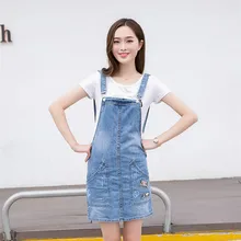 Джинсовые комбинезоны женские Рабочие джинсовые юбки светло-голубые рваные джинсы комбинезон джинсовая юбка юбки с подтяжками для женщин s BL10