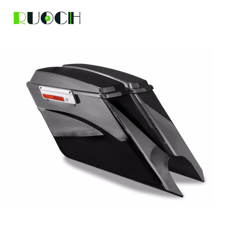

Motorcycle 5"Stretched Extended Hard Saddlebags Saddle Bag Trunk For Harley Touring Road King Electra Glide Road Glide 1997-2013