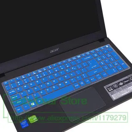 15,6 17,3 дюйма силиконовая защитная накладка для клавиатуры кожного покрова для acer Aspire E 15 E15 E5-575 E5-576G E5-573G ES15 ES1-572 E 17 E5-772G - Цвет: blue