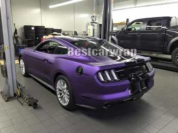

Matte Purple Metallic Car Wrap Vinyl Film With Air Bubble Free Premium quality covering foil skin size 1.52x20m/Roll
