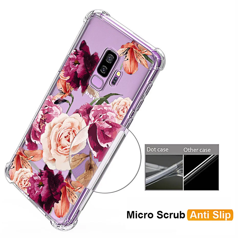 Противоударный чехол с цветочным рисунком для Samsung Galaxy A20E A70 A50 A40 A10 J6 J4 Plus A7 A6