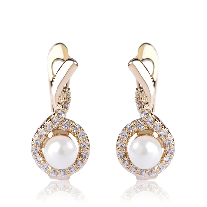 Высокое качество сладкий стиль жемчужные серьги с искусственным циркона покрынная для женщин заявление ювелирных украшений бижутерия серьги серебро гвоздики сережки бижутерия часы женские пусеты клипсы для ушей