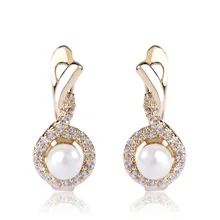 Высокое качество сладкий стиль жемчужные серьги с искусственным циркона покрынная для женщин заявление ювелирных украшений бижутерия серьги серебро гвоздики сережки бижутерия часы женские пусеты клипсы для ушей