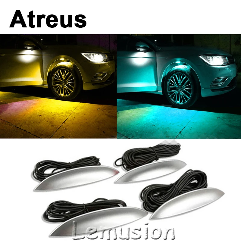 Atreus 4 шт. Автомобильные Колесные шины край брови светодиодная атмосферная лампа