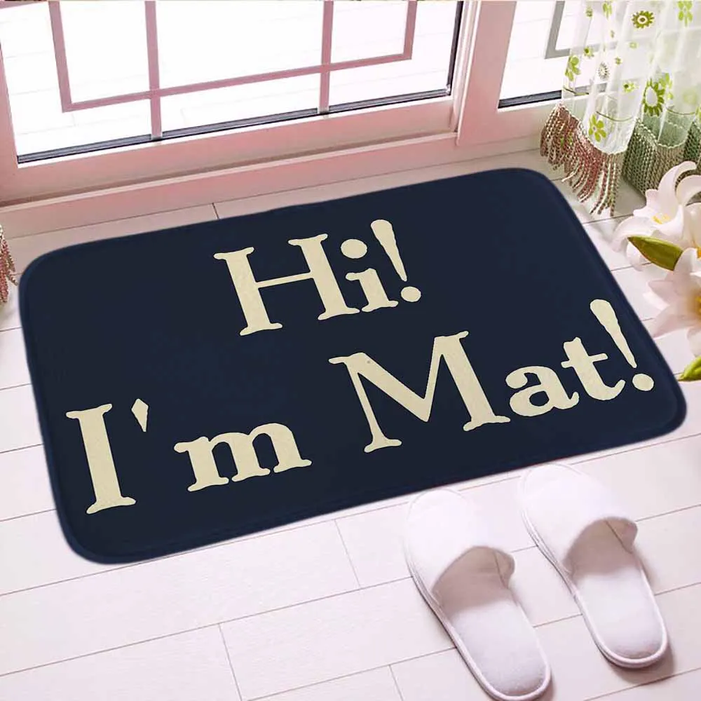 Us 9 49 29 Off Hi I M Mat Doormat Digital Print Custom Modern Traditianal Floor Kitchen Mat Carpet Soft Bathroom Mats Good Gift For Home Decor In