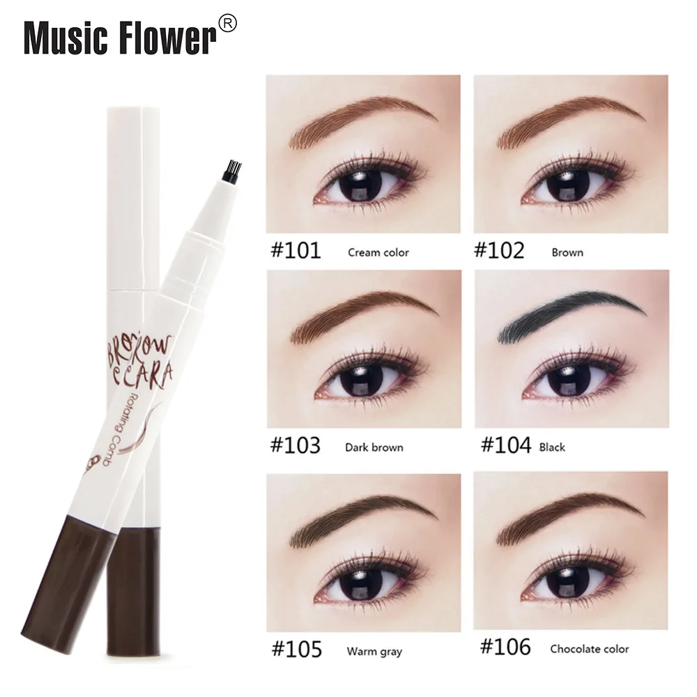 Dyeing Eyebrow Rotating Pen Comb Eyebrow Pencil Lasting Waterproof Not Smudged Six Colors Dyeing Eyebrow Rotating Pen Comb Eyebrow Pencil Lasting Waterproof Not Smudged Six Colors