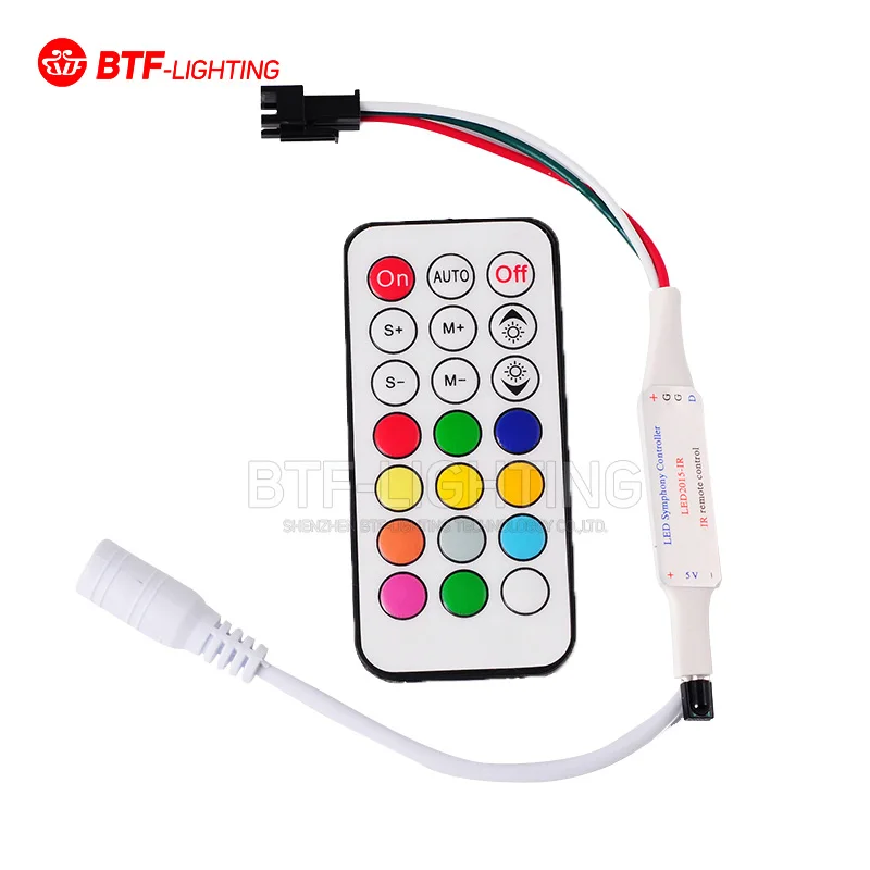 

WS2811/WS2812B/UCS1903 IR Controller DC 5-24V 21keys Led Remote for Led Pixels Modules Strip