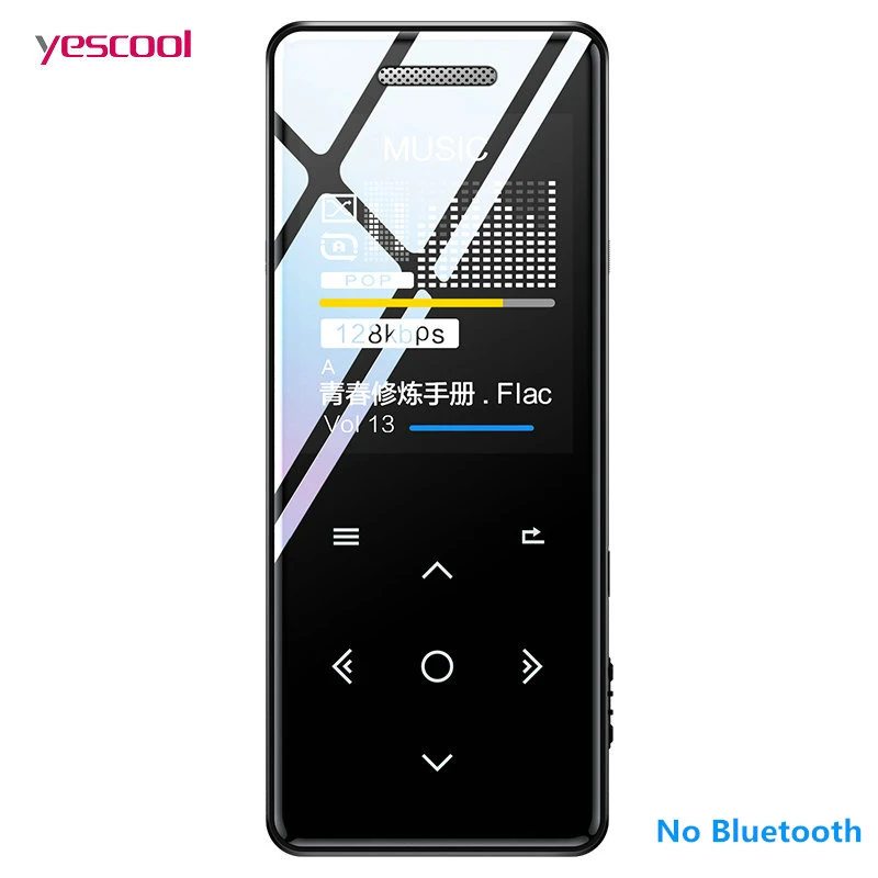 Yescool X5 Bluetooth MP3 музыкальный плеер hifi спортивный Flac walkman с FM диктофоном видео изображение обзор динамик - Цвет: No Bluetooth-Black