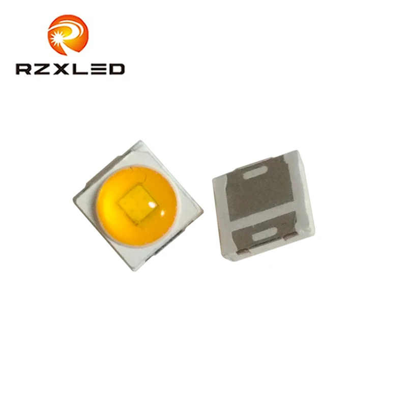 1000 шт./лот с шариком объектива 2 Вт 3 в LED SMD 3030 теплый белый 3000K чип 500мА для
