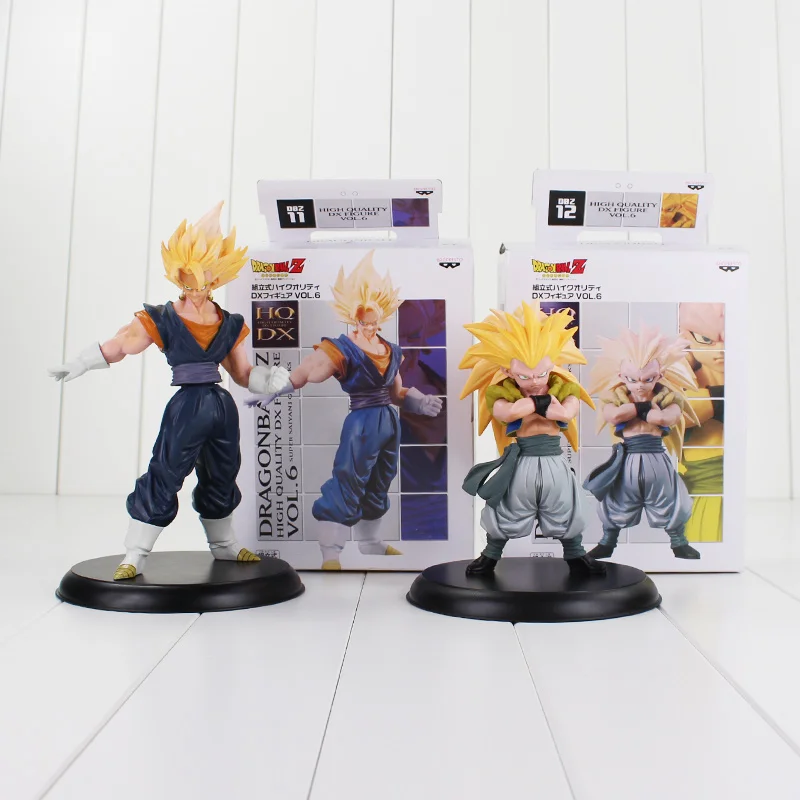 

2pcs/lot Anime Dragon Ball Z Figure Toy Vegetto Gotenks Super Saiyan 3 High Quality DX Figure Anime DBZ Cool Model Doll