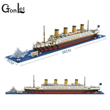 Blocos De Construção LOZ GonLeI RMS Titanic Navio Brinquedos de Blocos de Construção de Brinquedo de Presente Modelo de Barco Titanic 3D Não É Compatível Com legoings