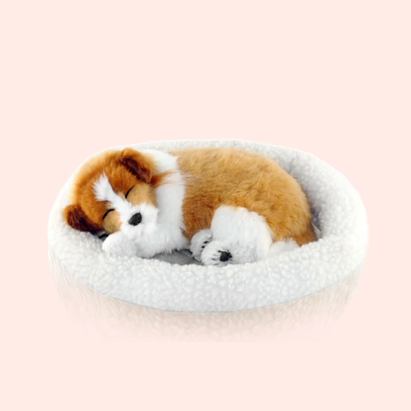Simulación De Juguetes De Peluche De Perros Perro Que Respira Interactivo Juguetes Regalo De Cumpleaños Dormidico Perro De Juguete Relleno Perro Robot Breathing Dog Dog Toy For Childrendog Breathing Aliexpress