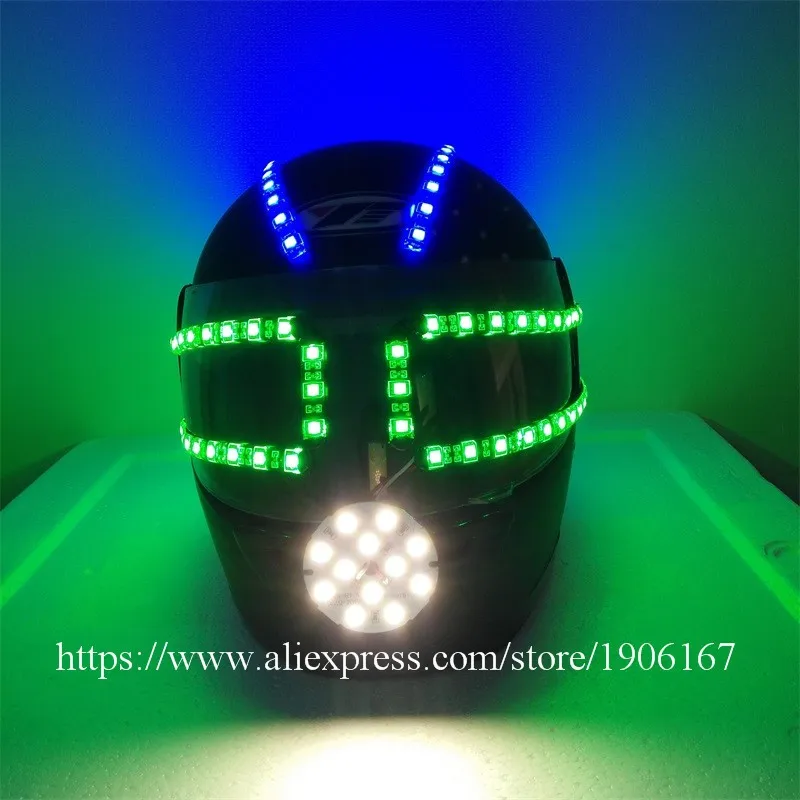 Led luminous dancewear robot suit party clothes06