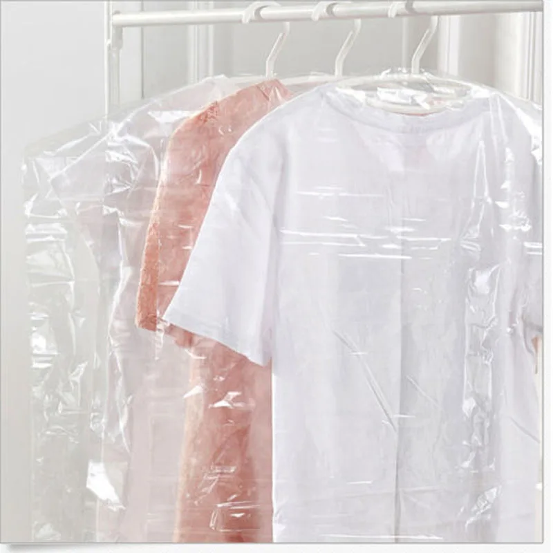 50 PCS/disposable plastic dust cover Dress Clothes Garment Suit Cover