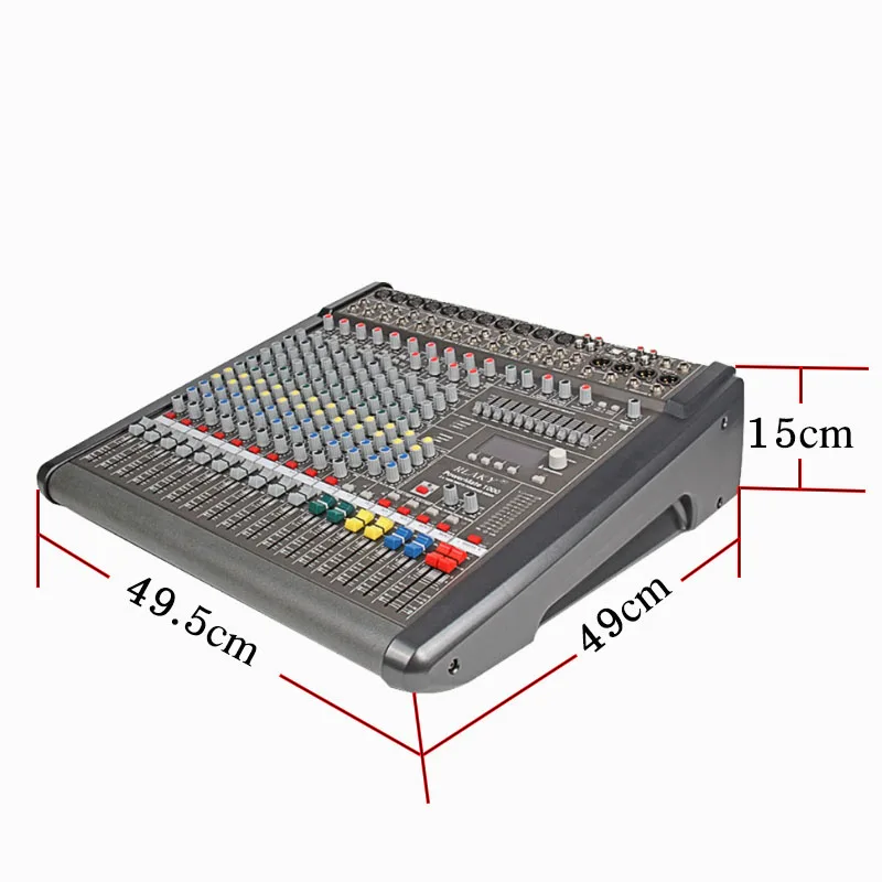 Аудио микшер усилитель PM1000-3 Цифровой аудио микшер консолей 14 каналов профессиональный микшер 4 группы двойной эффект Аудио DJ