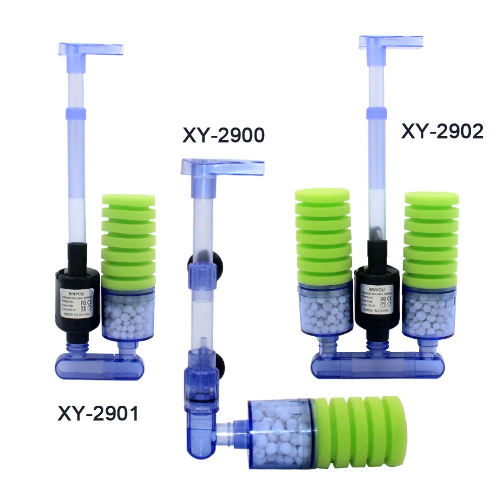 Baratos Filtro de esponja para acuario bioquímico bomba de agua de algodón Mini pecera bomba sumergible XY 2900 de circulación de agua XY 2901 XY 2902