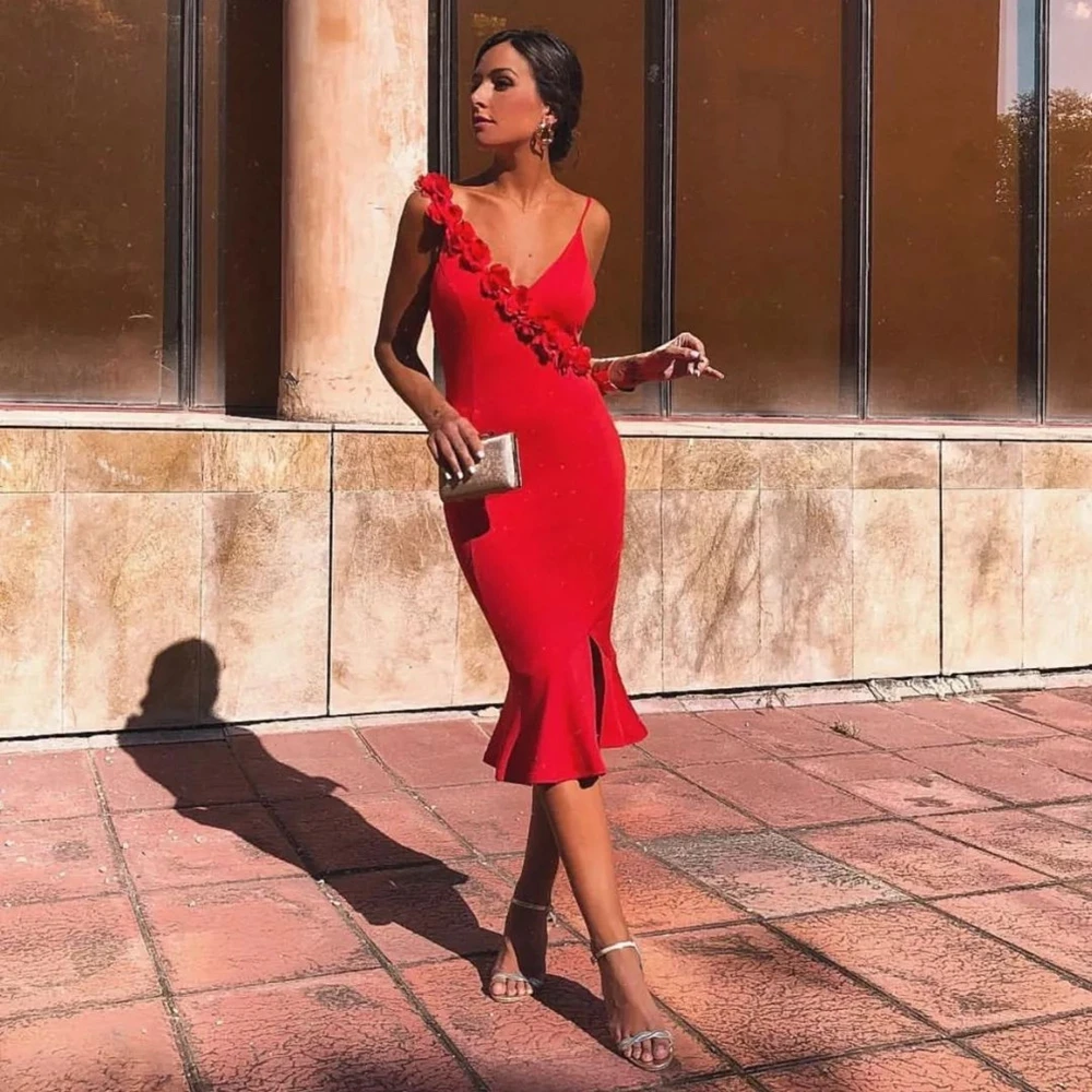 

New Women Red Black Spahgetti Strap V neck Bandage Dress 2019 Sexy Ruffles Mermaid Backless Summer Vestidos Party Night Out