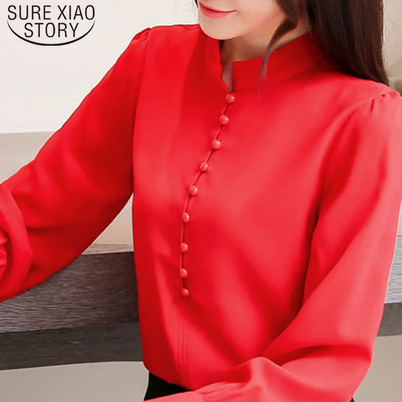 

Ladies Shirt Fashion Women Long Sleeve Chiffon Shirt Casual Women Clothing Chiffon Blouses Office Shirt Plus Size 5086 50