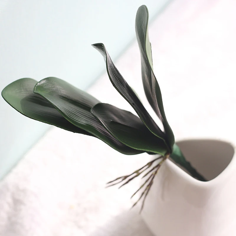 

1 PCS Polyethylene Artificial Green Butterfly Orchid Leaf Plastic Flower Leaf Home Wedding Party DIY Decoration
