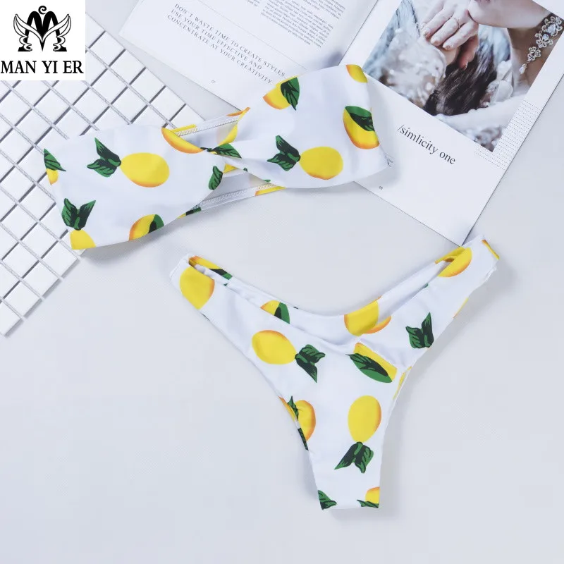 

Bandage Bikini Swimwear Women Swimsuit High Waist Bikini Set Bathing Suit Push Up Maillot De Bain Femme Beachwear