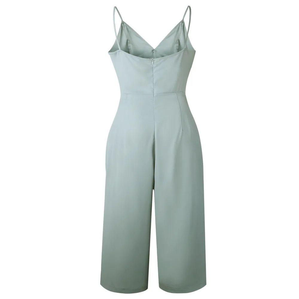 Women Strapless Jumpsuits Backless Summer Casual Spaghetti Strap Off Shoulder Solid Hole Rompers Female Straight Overalls Women Strapless Jumpsuits Backless Summer Casual Spaghetti Strap Off Shoulder Solid Hole Rompers Female Straight Overalls