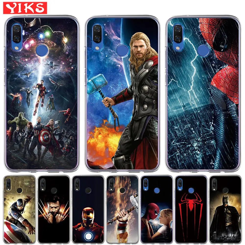 

Luxury Marvel Heros Soft Silicone Phone Case For Huawei Nova 2 Plus 3 3i Y3 Y5 Y6 II Prime Y7 2017 2018 Case The Avengers Cover