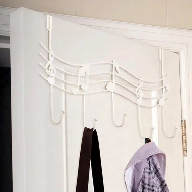 steel hook Music Wall Hook Door Hanger Kitchen Storage Hook Shelf Bathroom Organizer Bags Clothessteel hook 029
