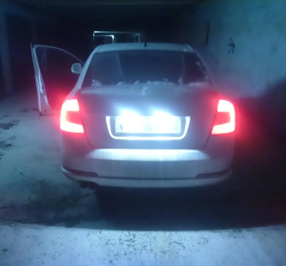 Livre de Erros Placa de Luz para Skoda Lâmpada de Advertência Carro Branco Canbus Licença Octavia Roomster 5j Auto 2x Led 8 Automóveis e motos