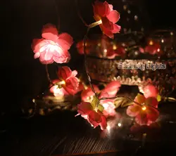 Новинка розы ручной работы Фея светодио дный огни Батарея работает Свадебные украшения вечерние Рождество декоративные огни строку