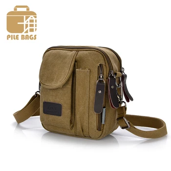 

PILER Small Canvas Shoulder Bag for Men Business Canvas Crossbody Small Bags for Man Messenger Bags Vintage Brand Casual Men Bag