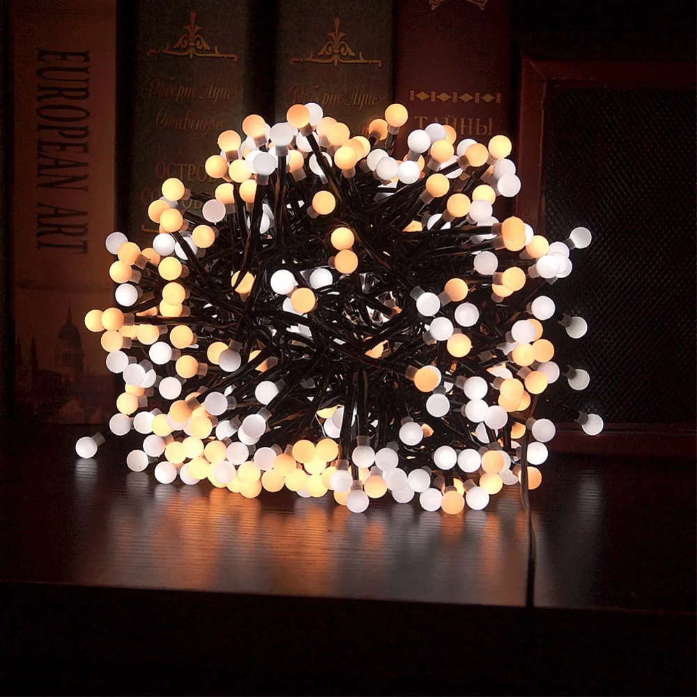 

3M 400 LED Firecrackers String Lights with 5M Extension Cable Milky Bulbs Fairy Lights For Room Courtyard Christmas Decoration