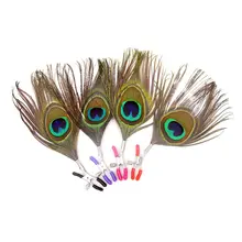 1 Pair Peacock Feather Nipples Clamps Flexible Adjustable Clip Female Male SM Sex Props Flirting Erotic Toy Adult Product
