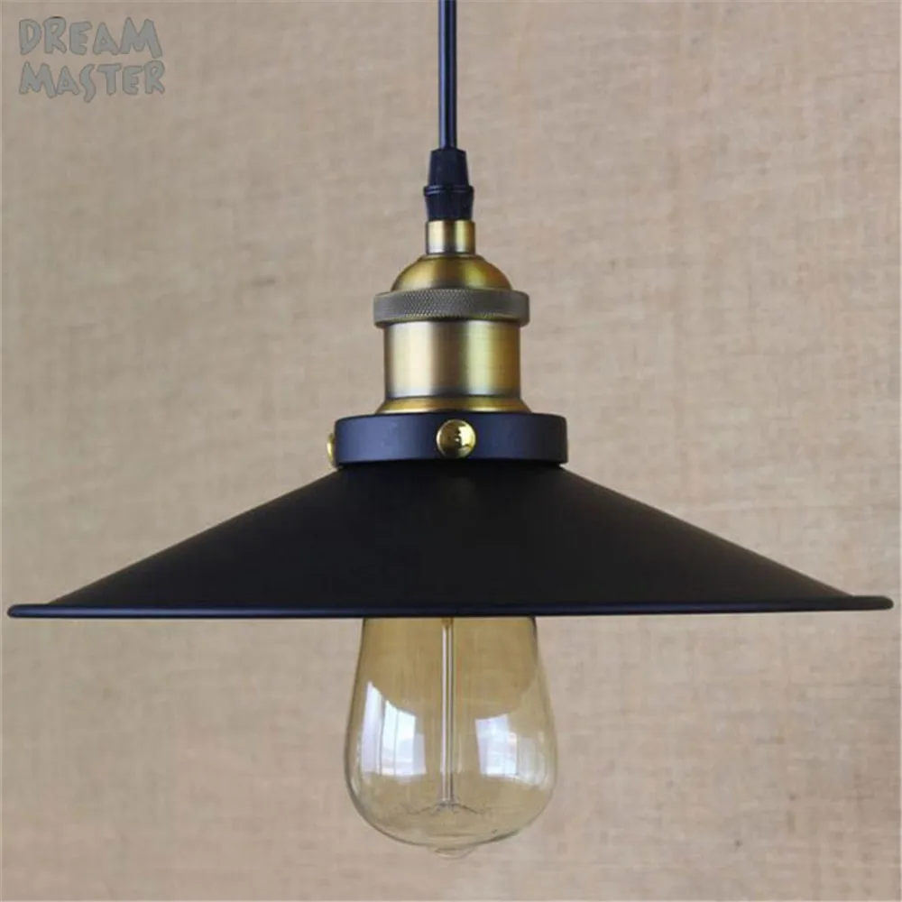 Envío libre E27 base negro colgante de luz 110 V o 220 V Edison bombilla iluminación cafetería vintage colgante lámparas lámpara iluminacion