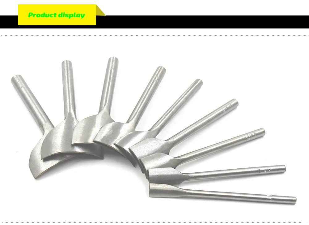 Продукт 1/4, мелкий круглый пробойник, сделай сам, инструменты для резьбы по коже, угловой пробойник, резка и аксессуары для пробивания отверстий(10-50) мм, 9 размеров