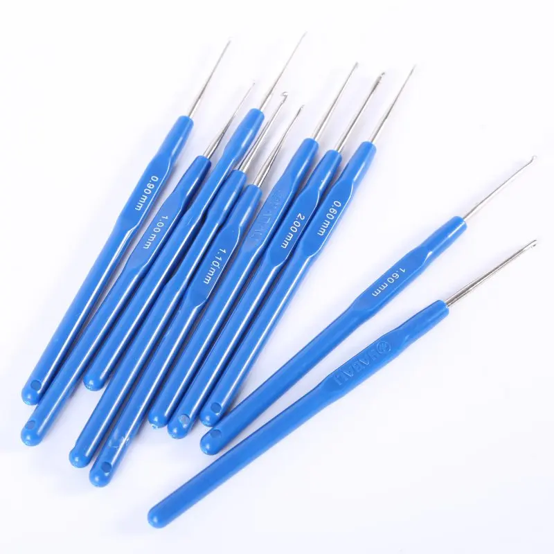 

10Pcs/Set Useful Plastic Handle Crochet Hook Knitting Knit Needle Weave Yarn