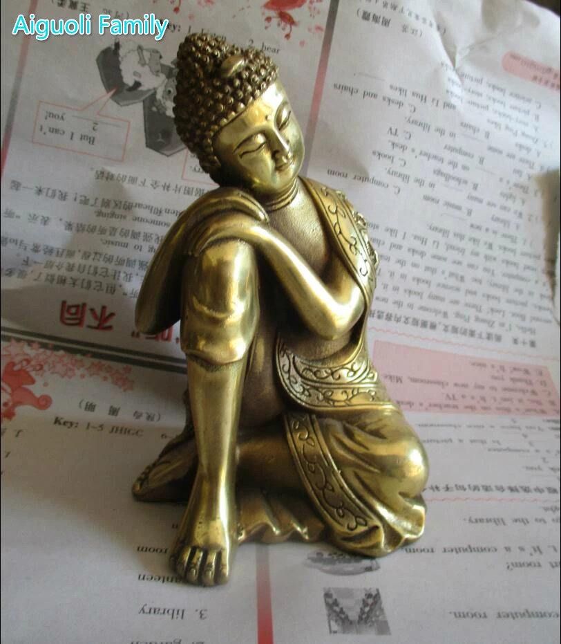 

Metal Crafts Chinese Brass Carved Sleeping Buddha Statue/ Buddhism Sculpture For Wedding/Home decoration Gift
