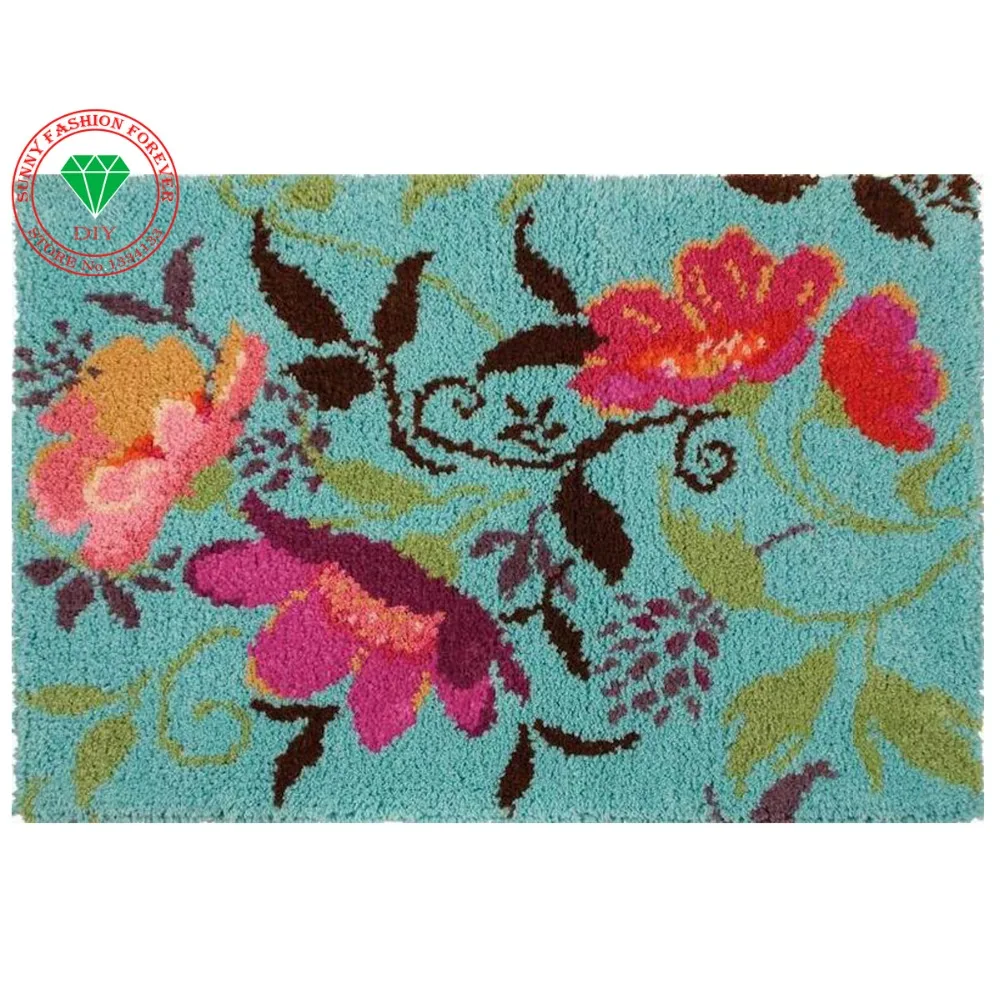 ^*Best Offers Free Shipping DIY Needlework Kits Unfinshed Crocheting Yarn Mat Latch Hook Rug Kit Flowers Pictures Floor Mat rugs and carpets ^*Best Offers Free Shipping DIY Needlework Kits Unfinshed Crocheting Yarn Mat Latch Hook Rug Kit Flowers Pictures Floor Mat rugs and carpets