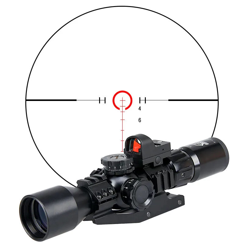 New 3 9x40FIRF Rifle Scope with Mini Red Dot Sight for Outdoor use and