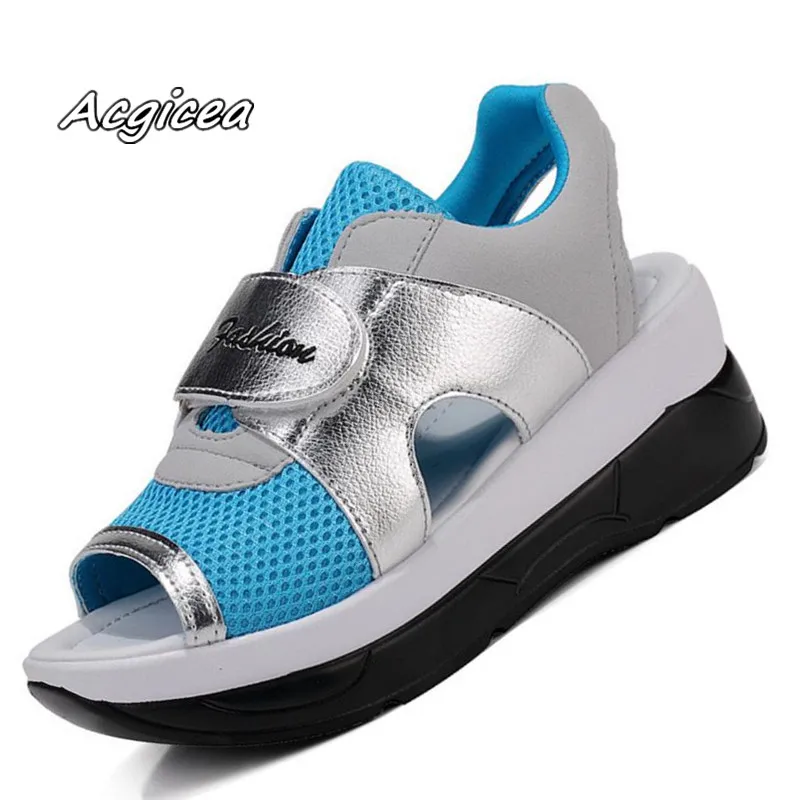 

2019 new Sandals Women Thick with 2019 Summer New Fish mouth Thick crust Middle heel shoes Student Roman high heels s013-1