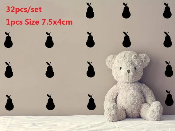 Съемные обои сделай сам с изображением фруктов груши оранжевого арбуза наклейки