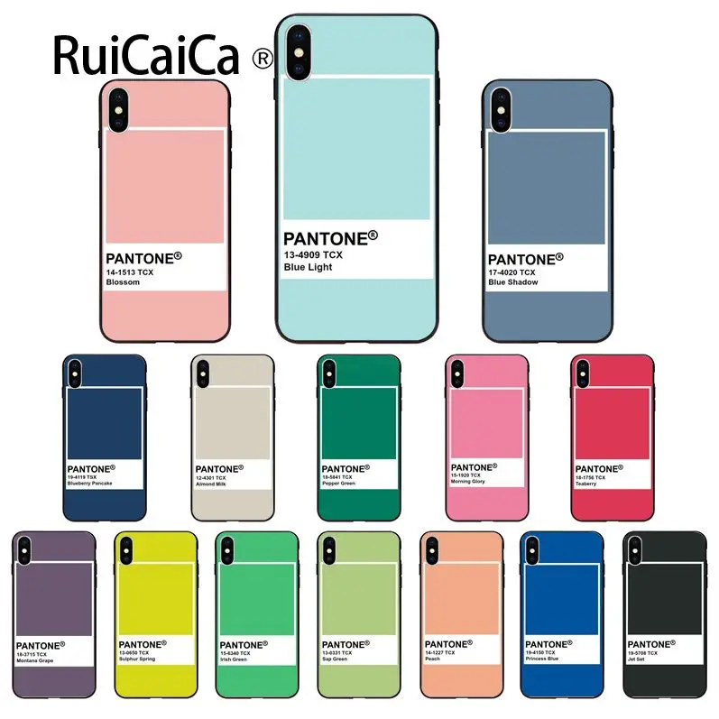 Ruicaica Pantone Candy Color Printing Drawing Phone Case cover Shell for iPhone 8 7 6 6S Plus 5 5S SE XR X XS MAX Coque | Мобильные