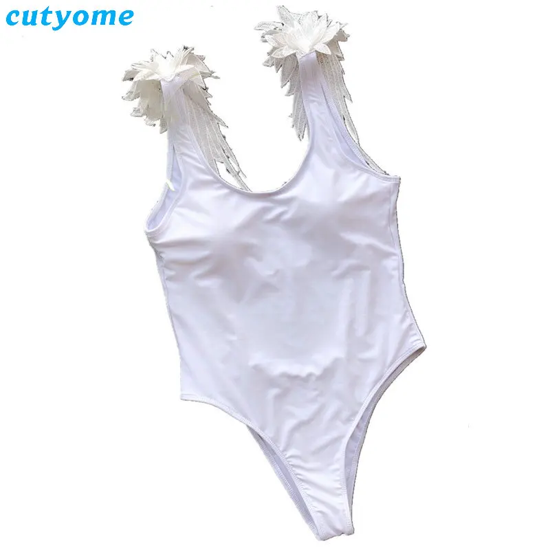 2019 Family Matching Women Swimsuit Mother Daughter Adult Kid Baby Girl Feather One Piece Bikini Swimwear Bathing Suit Beachwear (19)