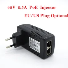 48 В 0.5A PoE инжектор 24 Вт ЕС США вилка дополнительный Ethernet адаптер IP блок питания для камеры