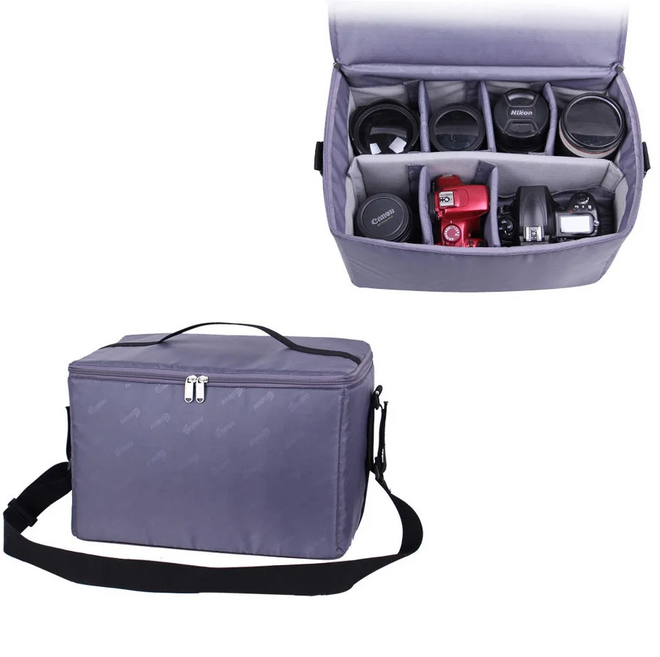 Us 25 64 5 Off Roadfisher Large Waterproof Camera Carry Shoulder Bag Insert Parion Dividers Pockets Fit 2 Dslr Lens Canon Nikon Pentax In