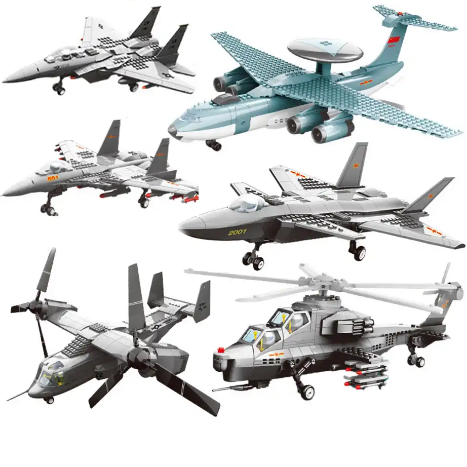 Современное военное ww2 V-22 Скоп F-15 истребитель Eagle J15 J-20 вертолет строительный блок модель мировая война air force Фигурки игрушки - изображение